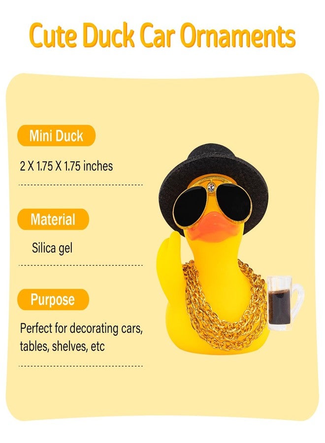 wonuu Rubber Duck Car Ornament Funny Office Gifts Cool Car Accessories Decorations Quirky Decor, Little Finger Beer - Image 3